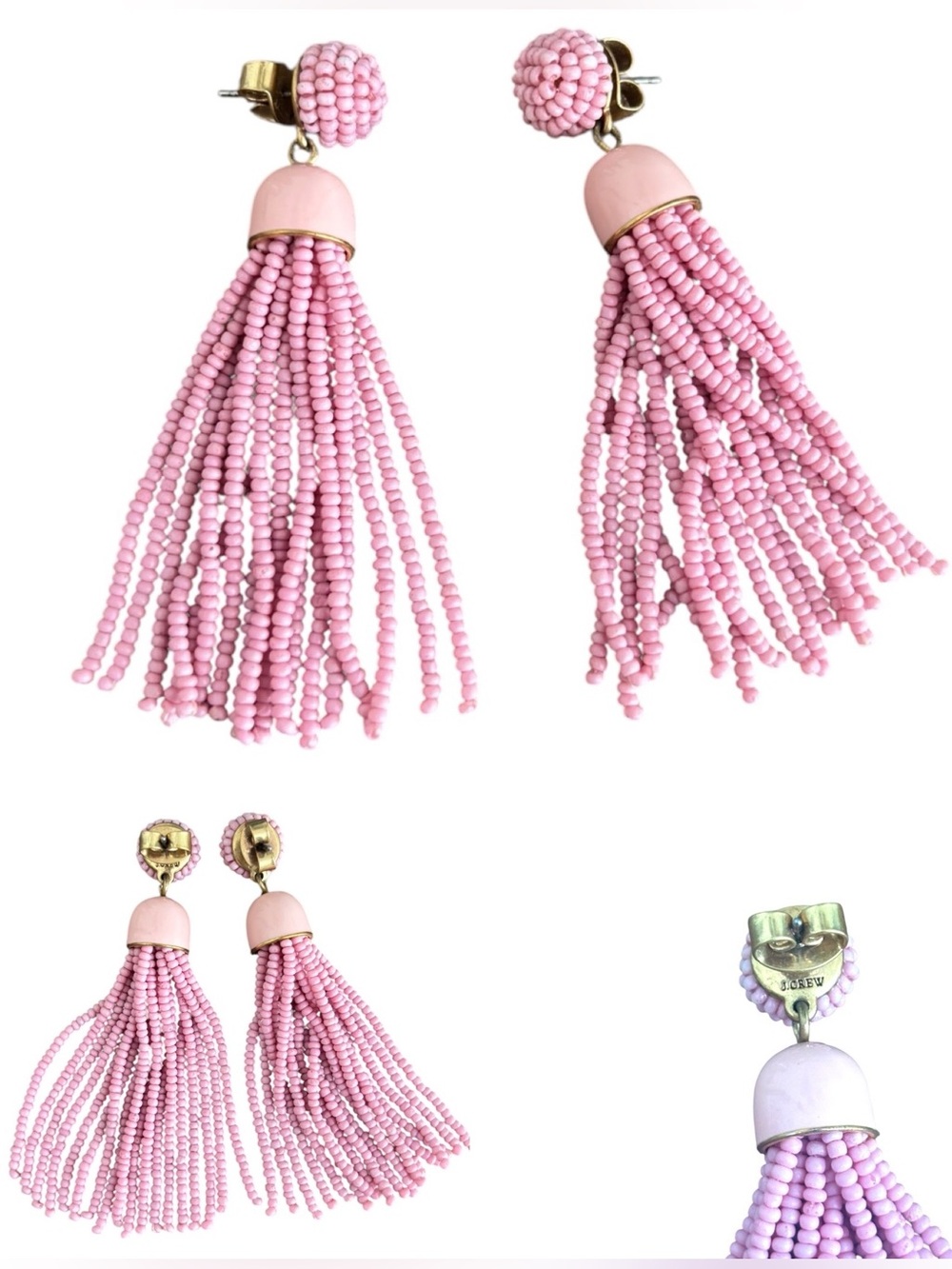 J. Crew Beaded Tassel Earrings